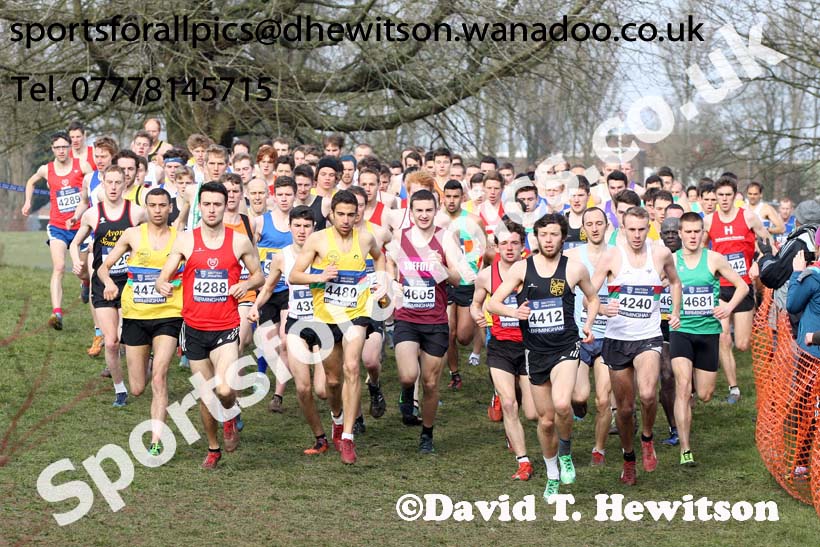 Senior mens 2016 Inter Counties Cross Country Champs. and Cross Challenge Final, Cofton Park, Birmingham. Photo: David T. Hewitson/Sports for All Pics